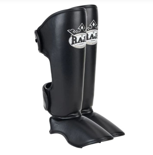 Raja Shin Guards Synthetic Leather, Black