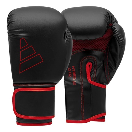 adidas Boxhandschuhe Hybrid 80, Schwarz-Rot