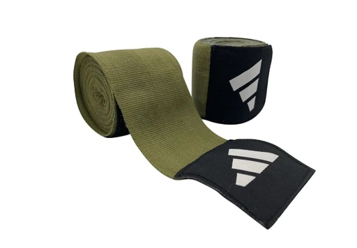 [ADIBP03S-GR-450] adidas Boxbandagen 4,5m Halbelastisch, Olivgrün