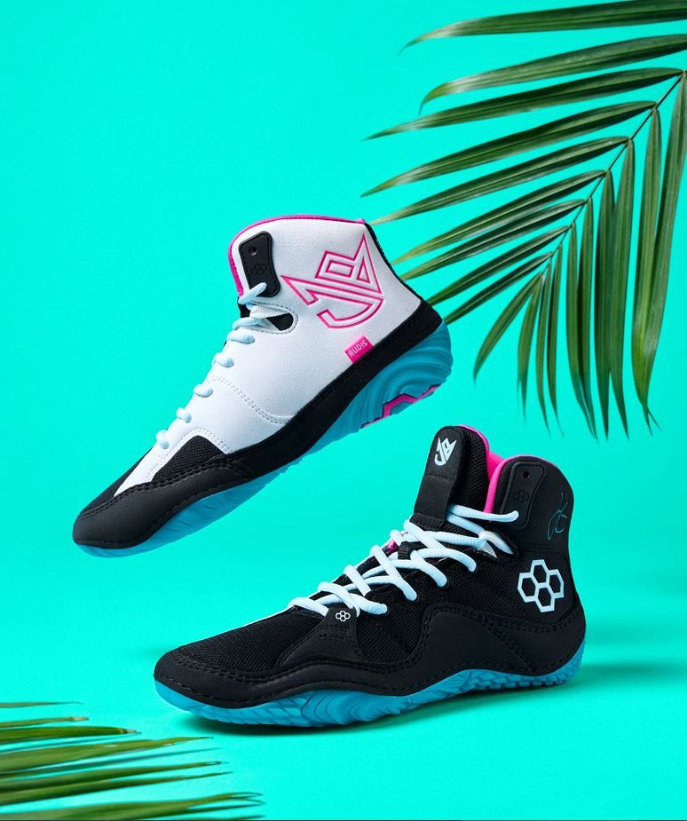 Rudis Wrestling Shoes JB1 South Beach, Black-White