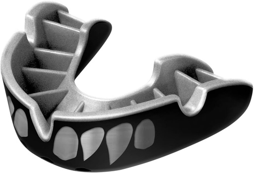 [892270712-S-SI] Opro Mundschutz Silver Jaws, Schwarz-Silber