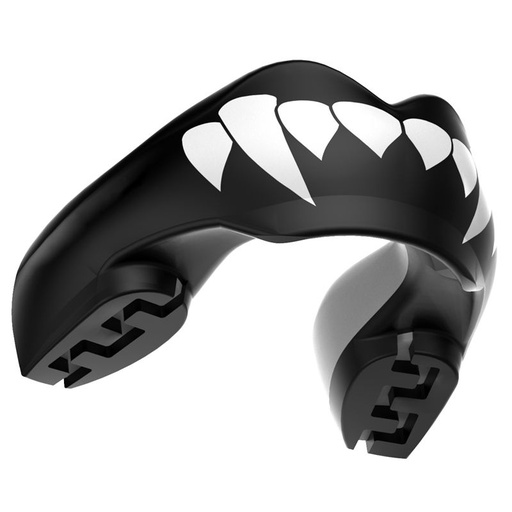 [SJOFANGZBL-S-W] Safejawz Mouthguard Dracula for Braces, Black-White