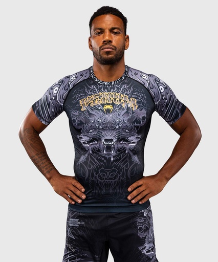 Venum Rash Guard Wolf Atak, Schwarz-Grau