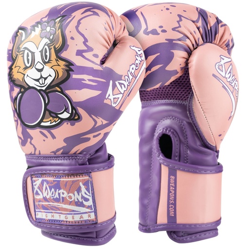 8Weapons Boxing Gloves Jenny Kids, Pink-Purple