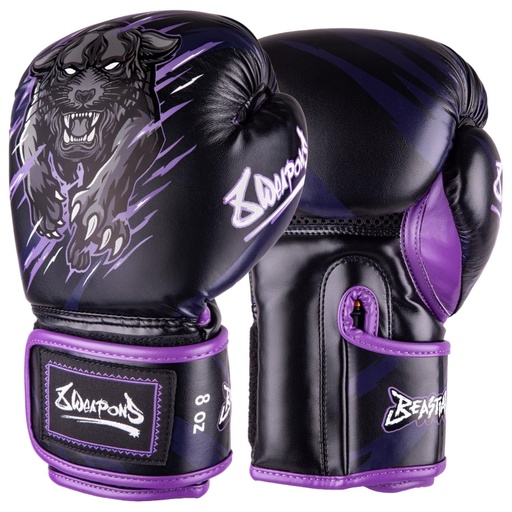 8Weapons Boxhandschuhe Panther Kids, Schwarz-Violett