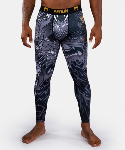 Venum Compression Pants Wolf Atak, Schwarz-Grau