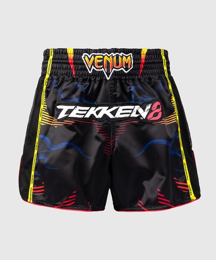 Venum Muay Thai Shorts Tekken 8 Yoshimitsu, Black-Orange