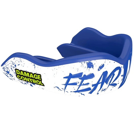 [DC-HI-10007-SR-W-B] Damage Control Mundschutz High Impact Fear None, Weiß-Blau