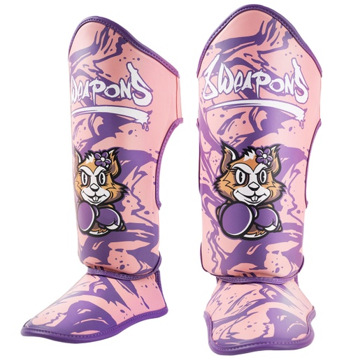 8Weapons Shin Guards Jenny Kids, Pink-Violet