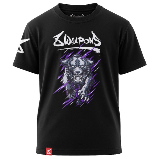 8Weapons T-Shirt Panther Kids, Schwarz-Violett