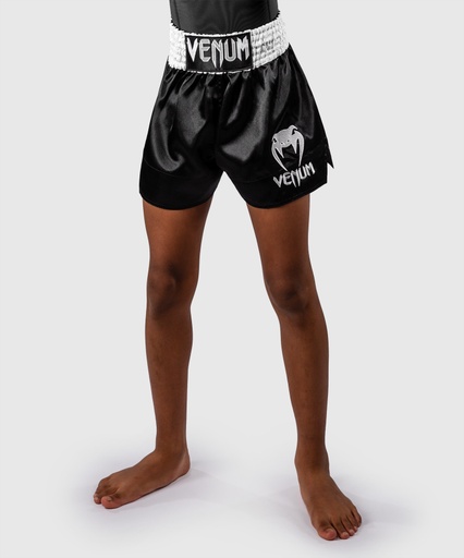 Venum Muay Thai Shorts Classic Kids, Schwarz-Weiß