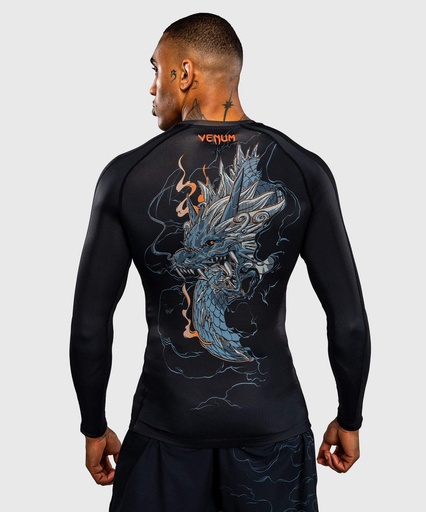 Venum Rash Guard Thunder Dragon, Black-Copper