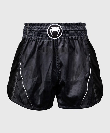 Venum Muay Thai Shorts Stealth, Schwarz-Weiss