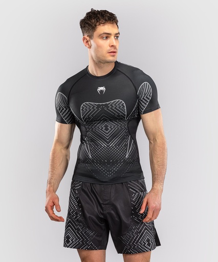 Venum Rash Guard Midnight Fury, Schwarz-Silber