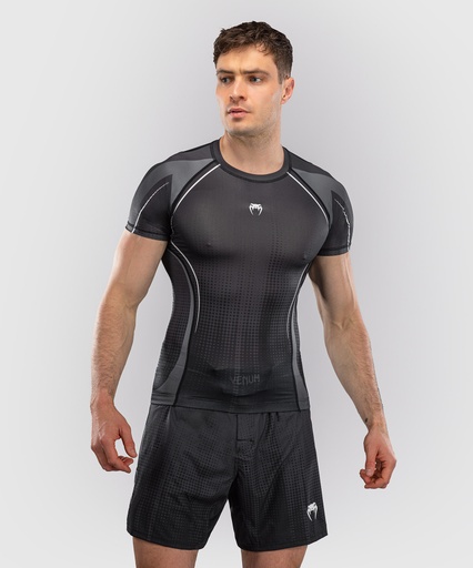 Venum Rash Guard Stealth, Schwarz-Weiss