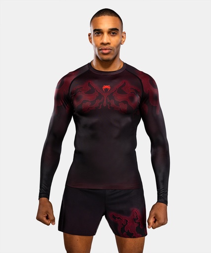Venum Rash Guard Spectre, Schwarz-Rot
