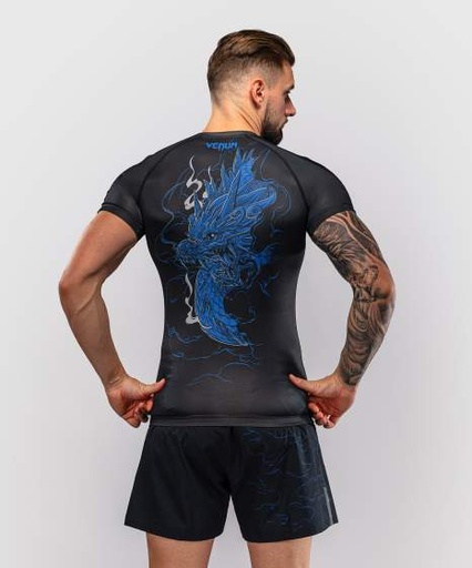 Venum Rash Guard Thunder Dragon, Black-Blue