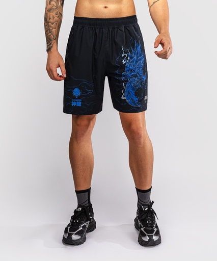 Venum Training Shorts Thunder Dragon, Black-Blue