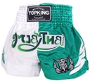 Top King Muay Thai Shorts TKTBS-250, Grün-Weiß