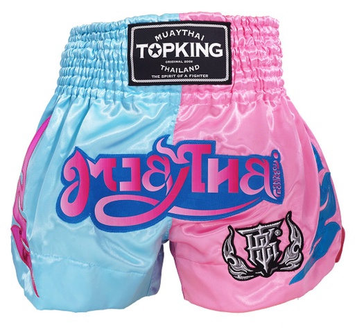 Top King Muay Thai Shorts TKTBS-250, Pink-Blue