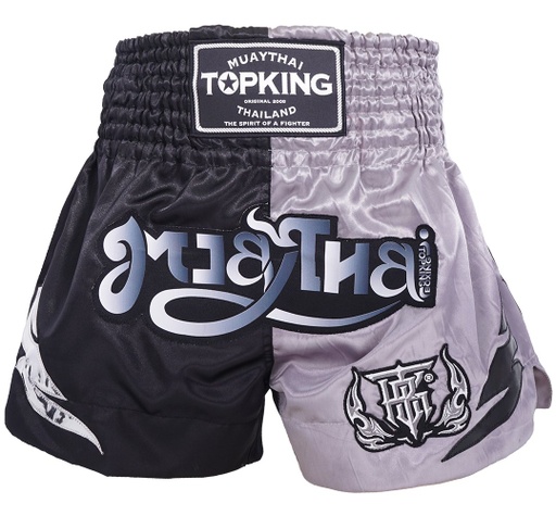 Top King Muay Thai Shorts TKTBS-250, Schwarz-Grau