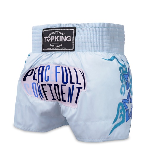 Top King Muay Thai Shorts TKTBS-256, Weiß