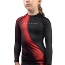 Hayabusa Rash Guard Apex Nova Kids, Schwarz-Rot