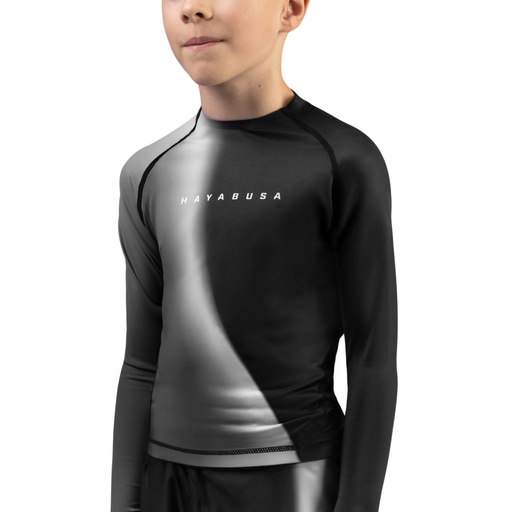 Hayabusa Rash Guard Apex Nova Kids, Black-White