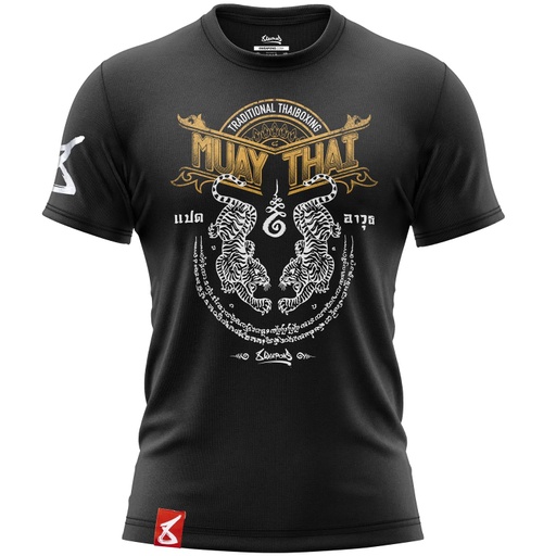 8Weapons T-Shirt Sak Yant Tigers, Schwarz
