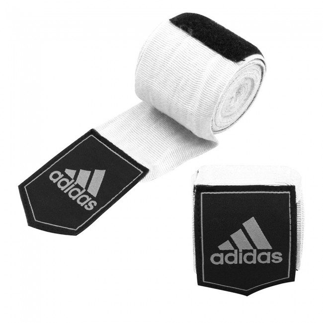adidas Boxbandagen 3,5m Halbelastisch IBA Rules, Weiß
