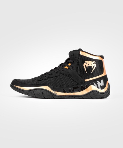 Venum Ringerschuhe Elite, Schwarz-Bronze