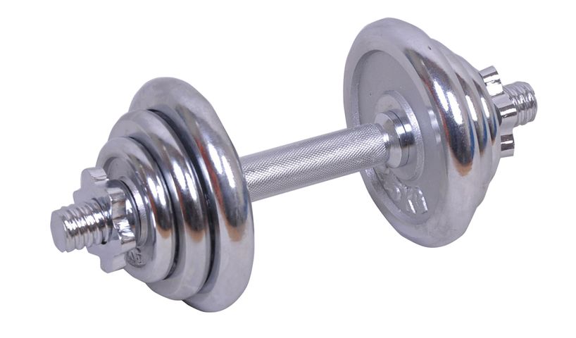 Chrom Hantel Set 10kg, Silver