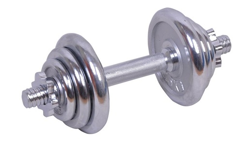 [SPACHROHASET-10] Hantel Gusseisen Chrom Set 10kg, Silber