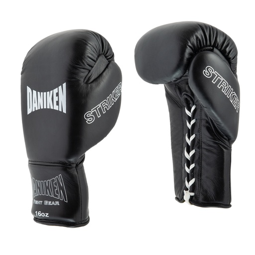 Daniken Boxhandschuhe Striker Sparring mit Schnürung, Schwarz
