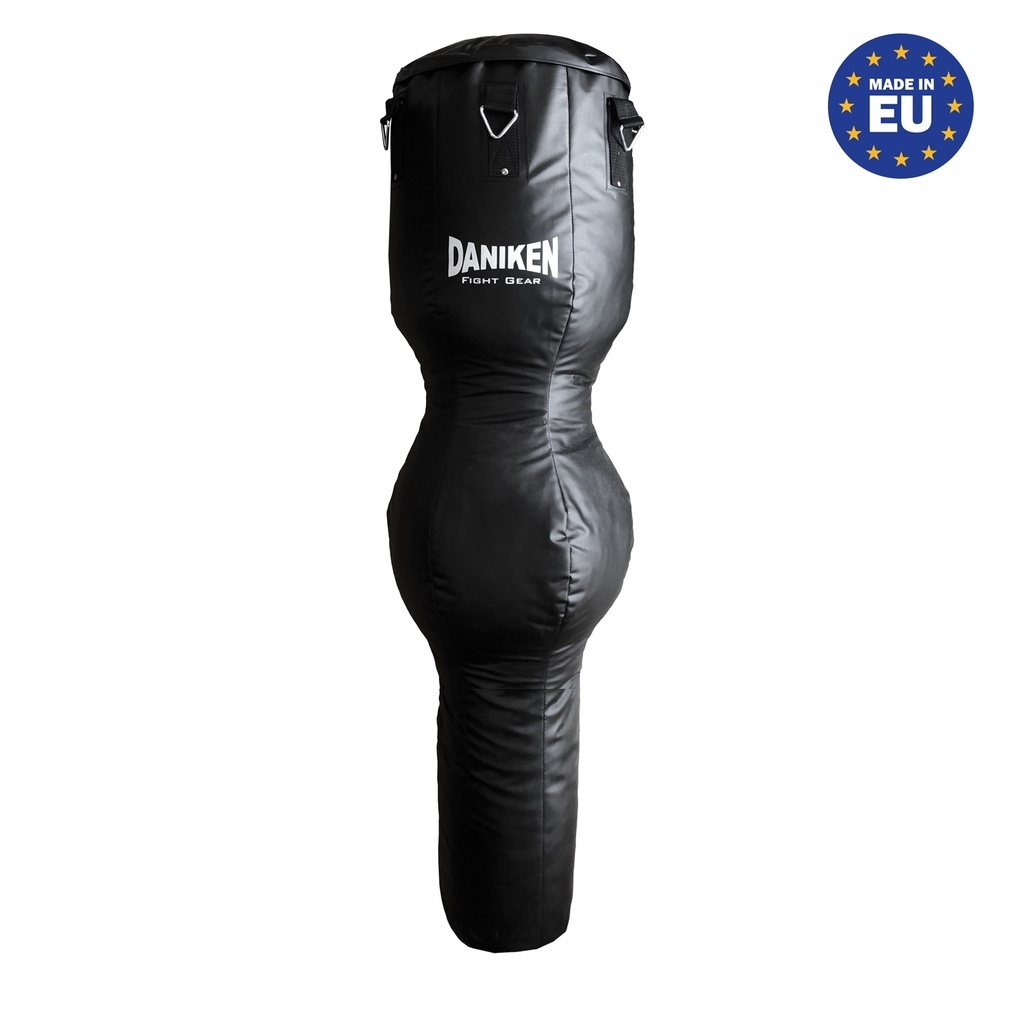 BOX-TEC Uppercut Boxsack, Gefüllt – Black & White Edition Mit Handschuhen & Kettenaufhängung