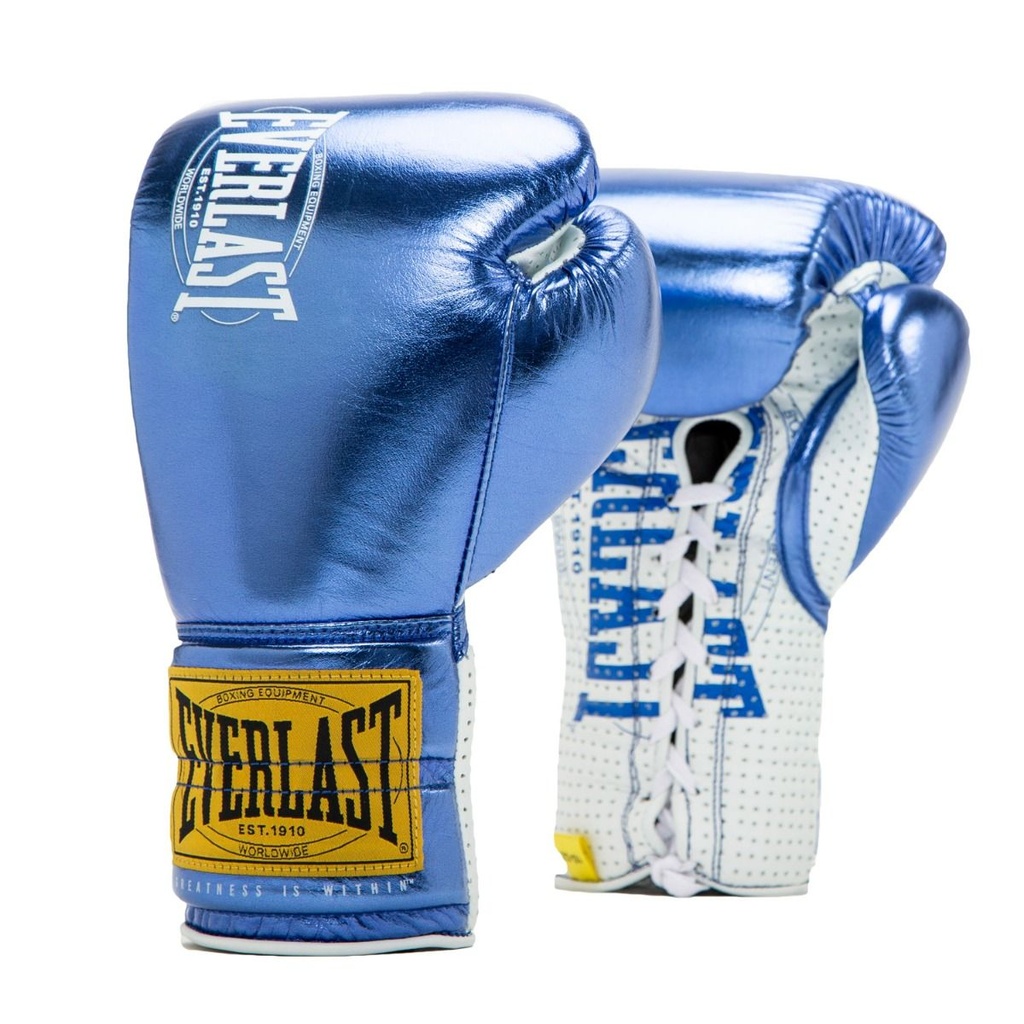Everlast Boxhandschuhe 1910 Pro Fight mit Schnürung, Blau
